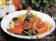 Салат из моркови с кальмарами